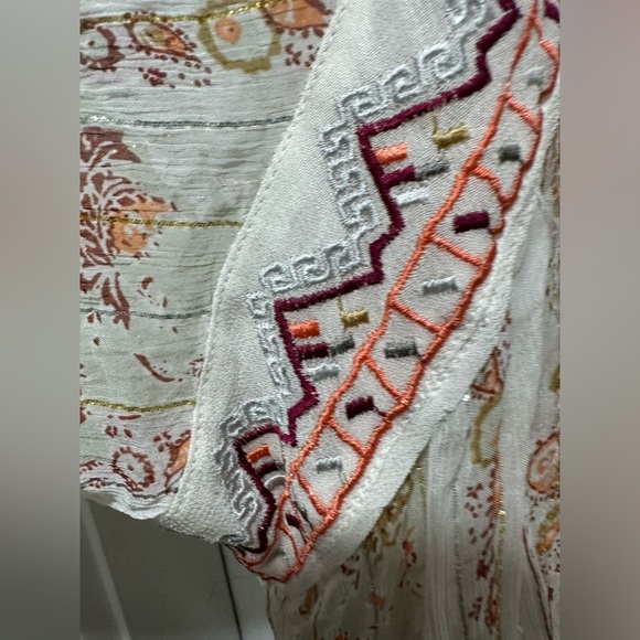 Free People Dance Magic Tunic Top Ivory Women’s Size Large Fairy Bohemian - Picture 6 of 8